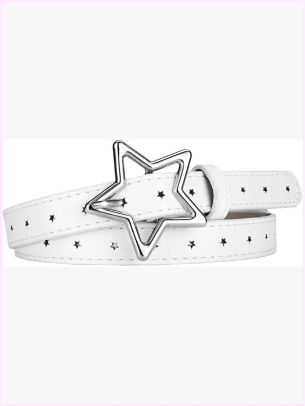 Adjustable Faux Leather Star Waist Belt for Jeans Dress Punk Rock